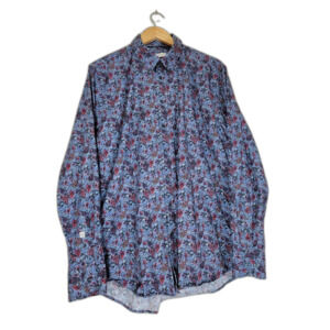 Bugatti Luxury Men's Paisley Long Sleeve Button Shirt - XL